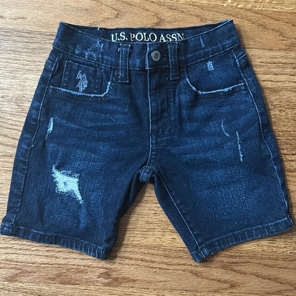 U.S. Polo Assn. Blue Distressed Denim Shorts size 5